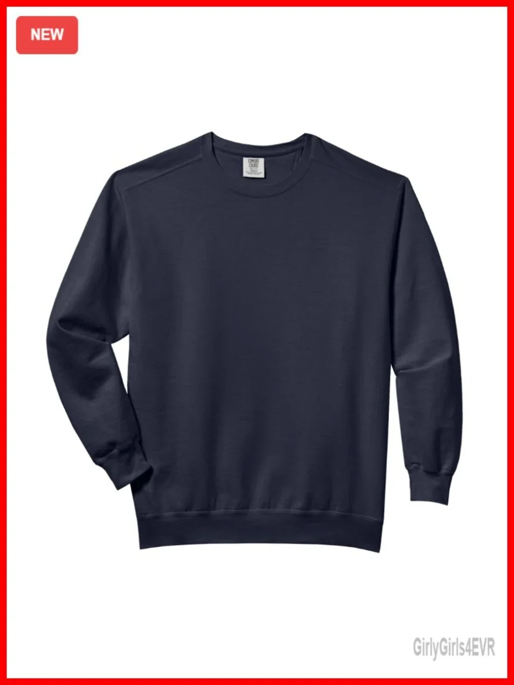 Adult Cotton Blend Crew Neck Long Sleeve Sweatshirt School Spirit Gift